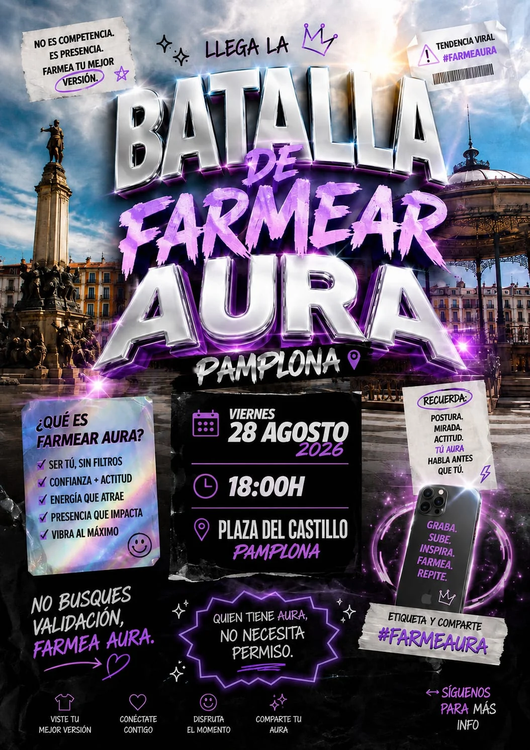 Flyer de Batalla de Farmear Aura Pamplona